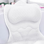Bath Pillows for Tub,Thick Neck Back Support Bathtub Cushion,White