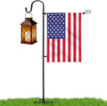 Garden Flag Stand - Upgraded Garden Flag Pole with Shepherd Hooks for 12 x 18 Flag, 45IN Yard Flag Holder Stand for