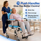 Reclining Shower Wheelchair with Commode Bucket