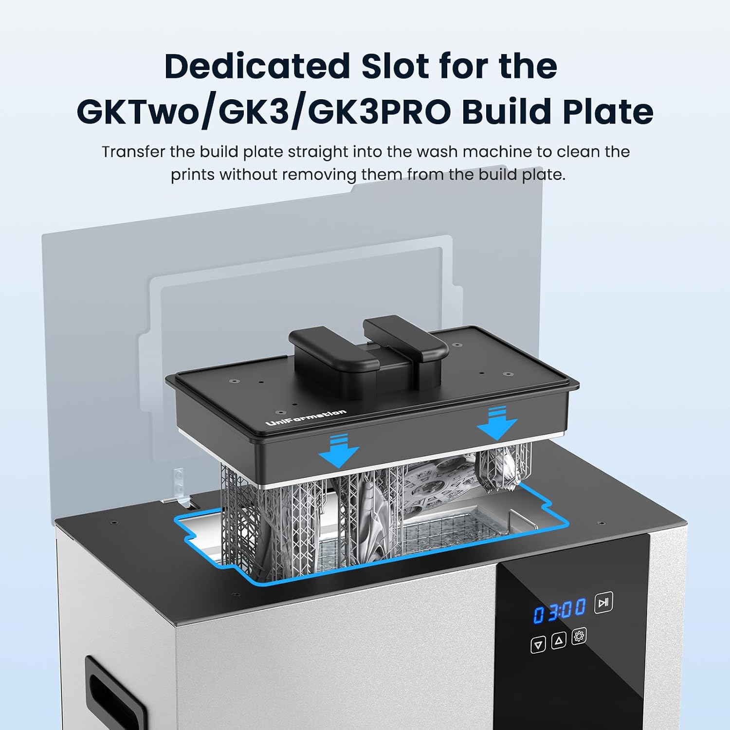 W230 Resin Wash Machine & Wash Station for Resin 3D Printer | Large 9.3 × 5.5 × 8.3 in cleaning size for big resin