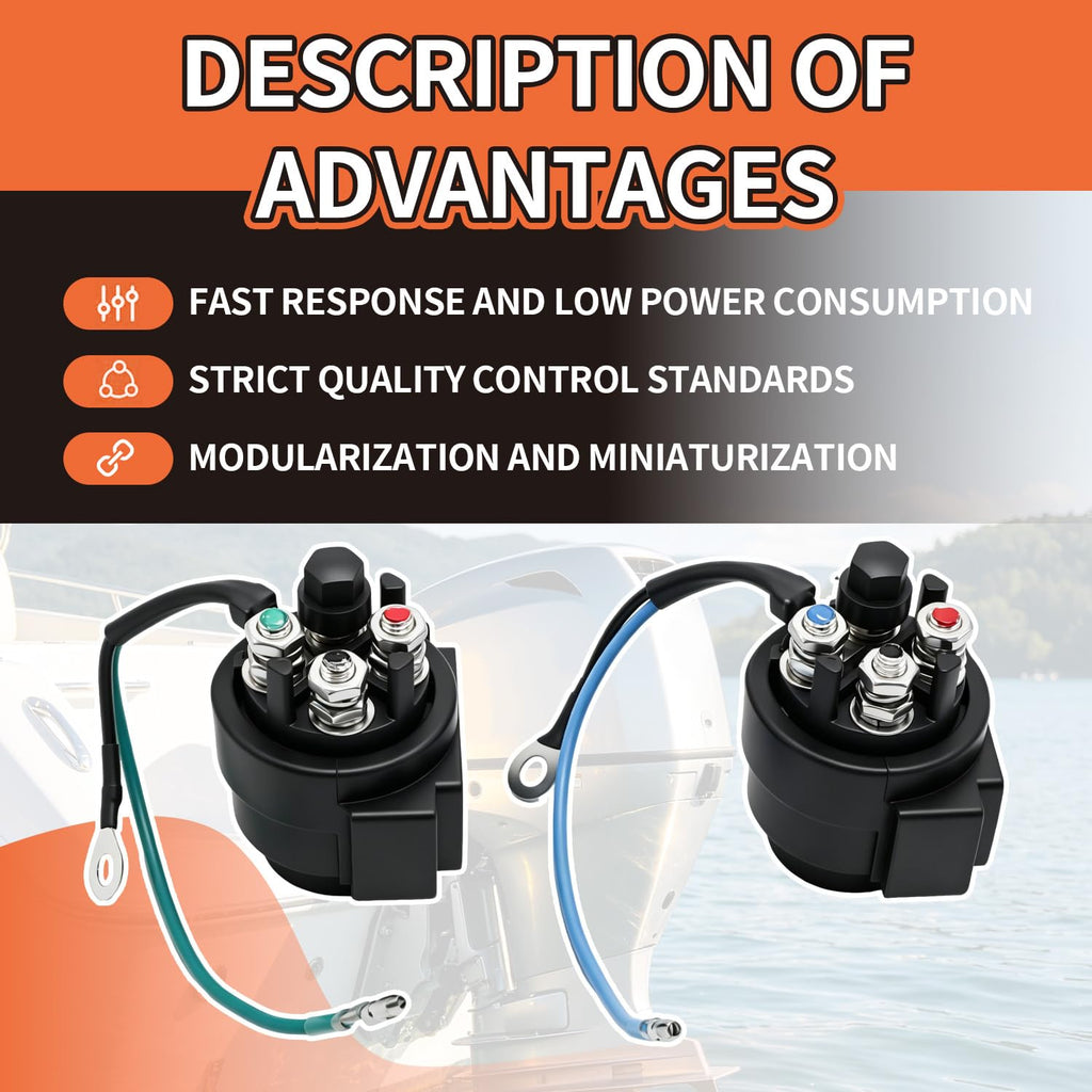XFApex 3C8-72581-0 3C8-72580-0 Trim Tilt Solenoid Relay Switch Replacement