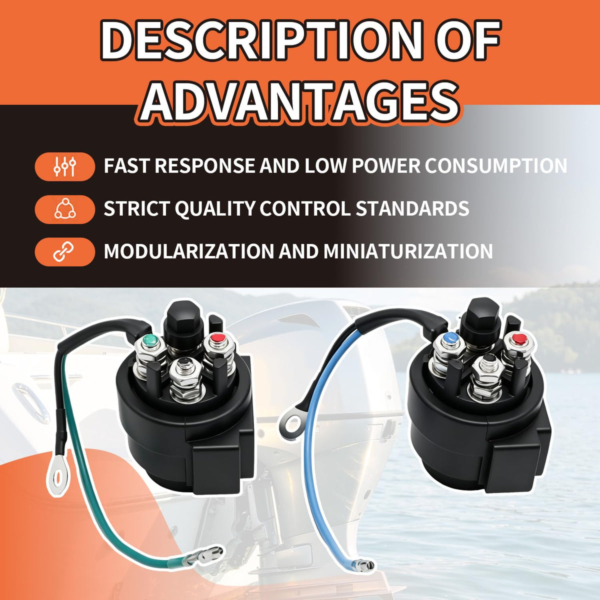 XFApex 3C8-72581-0 3C8-72580-0 Trim Tilt Solenoid Relay Switch Replacement
