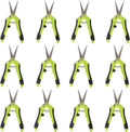 12 Pack 6.5 Inch Bud Trimming Scissors, Professional Stainless Steel Gardening Hand Pruners Micro-Tip Pruning Snips