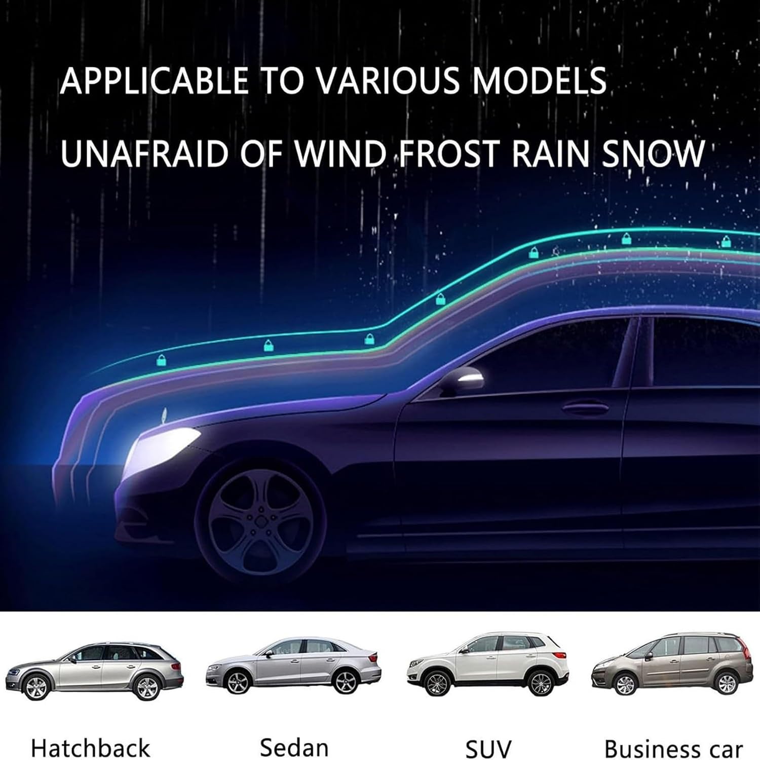 Hail Protector Car Cover Compatible with Mercedes Classe C C220 Outdoor Waterproof Anti-Hail Car Tarpaulin with