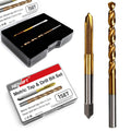 M6 x 1 Tap and 5.0mm Drill Bit Set, HSS M2 Taps and M35 Cobalt Drill Bits