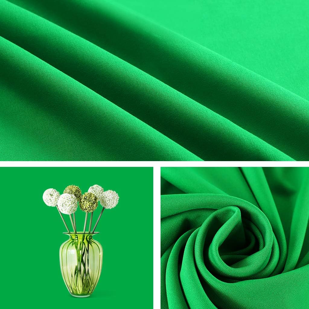 10X12ft Green Screen Backdrop for Photography, LCUIRC Chromakey Polyester Collapsible Greenscreen Background for