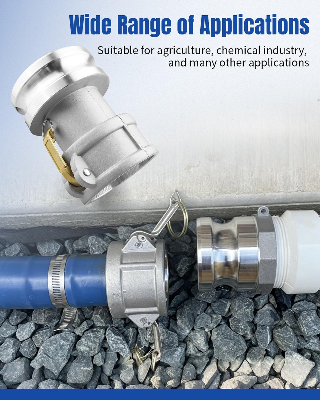 Type DA Camlock Fitting 3" Female × 4" Male Replacement for Pipe Hose Tube