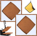 Heat Press Covers 15 x 15 Inch for Top and Bottom Platens | 2 Pcs Heat Press Platen Wrap Cover Reusable Teflon Sheets