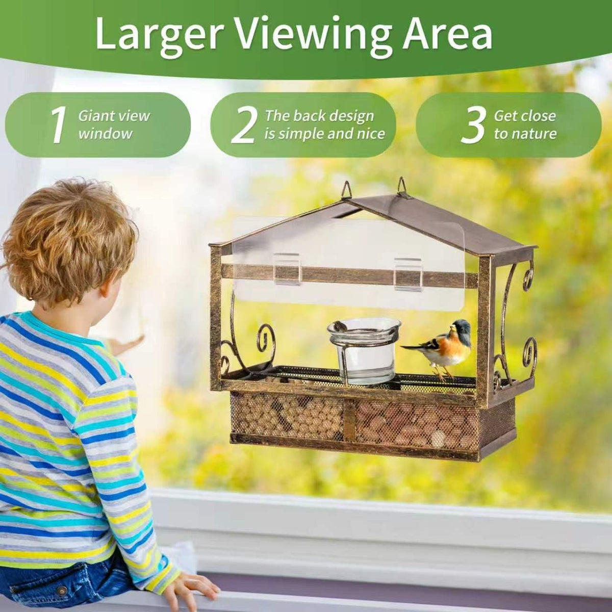 Window Bird Feeder for Outdoors