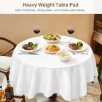 Table Protector Pad with Flannel Backing, Heavy-Duty Vinyl Table Padding Under Tablecloth, Waterproof, Heat