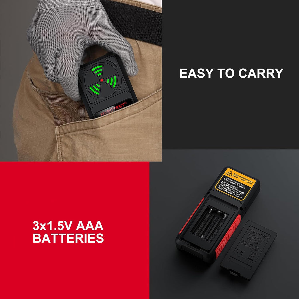 Geiger Counter Intendvision Nuclear Radiation Detector - Portable Radiation Dosimeter Tester Beta Gamma X-ray