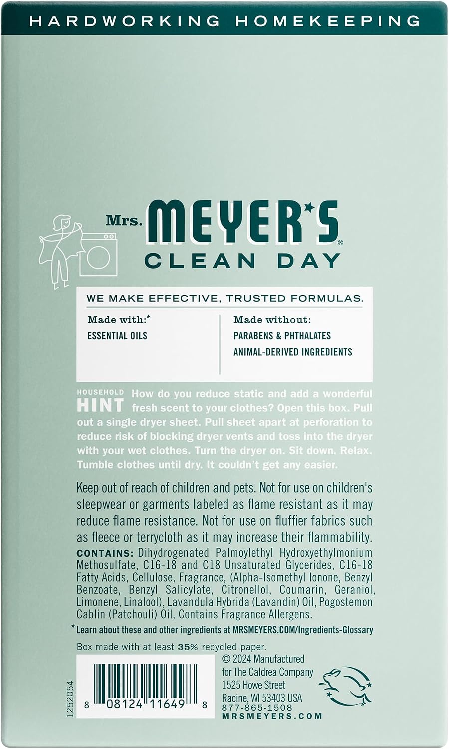 CLEAN DAY Dryer Sheets, Fabric Softener, Birchwood, 80 Count