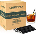 Short Paper Straws Bulk 5.5 inch 500 ct Biodegradable Black Straws