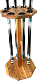 Freestanding Billiard Cue Rack, Pool Table Accessories Hold 8 Cues, Pool Cue Stick Holder, Wooden Floor Stand Pool