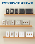 DEWENWILS Decorator Outlet Covers, Brushed Nickel Light Switch Cover Plates