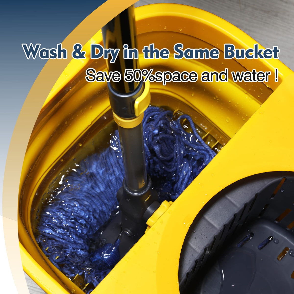 Commercial Mop Bucket with Wringer Portable Collapsible