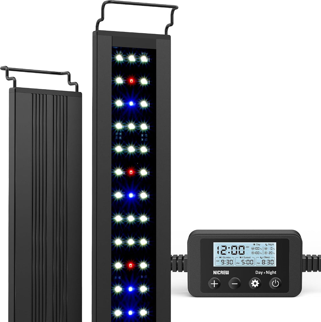 C10 Plant Aquarium Light, 12-18 in, 9W, Full Spectrum with Timer