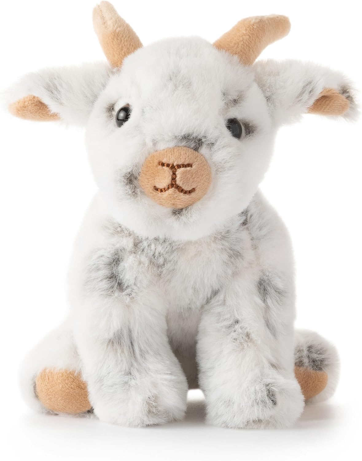 Goat Stuffed Animal Plushie, Gifts for Kids, Wild Onez Babiez Farm Animals, Goat Plush Toy 6 inches