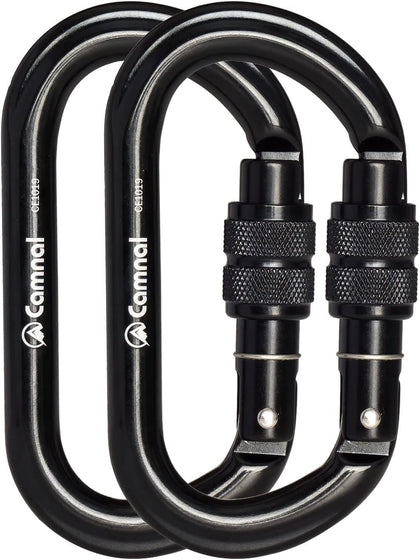 Heavy Duty Carabiner, 25kn(About 5620 lbs) Oval Carabiner Clip O-Shape Rock Climbing Carabiner Lightweight Caribeener