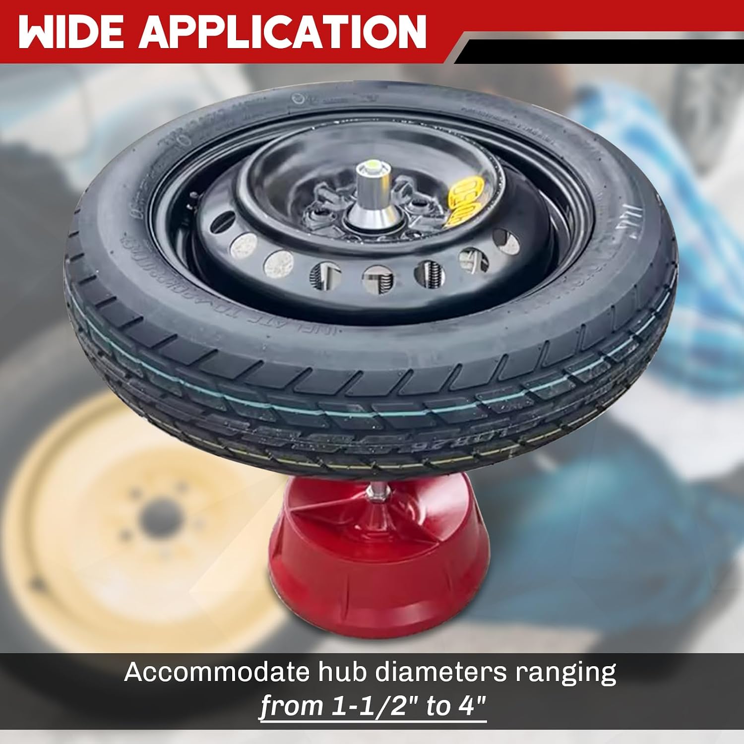 Portable Wheel Balancer with Heavy Duty Hubs