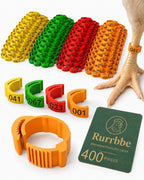 Adjustable Leg Bands for Chickens 400 Pack Numbered Poultry ID Rings