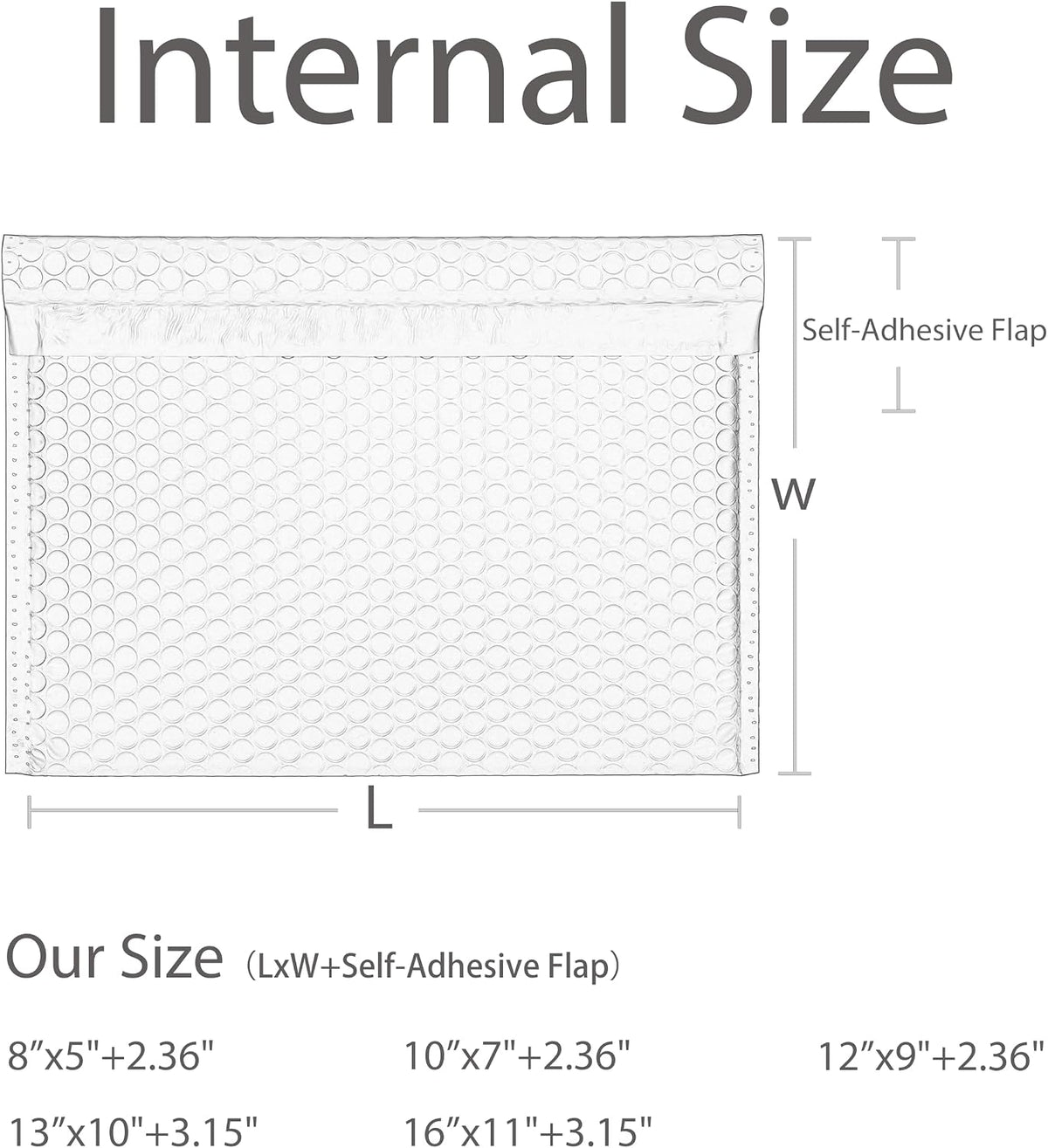 Light Pink Side-Loading Bubble Mailers 13 x 10 Inches,Pack of 27