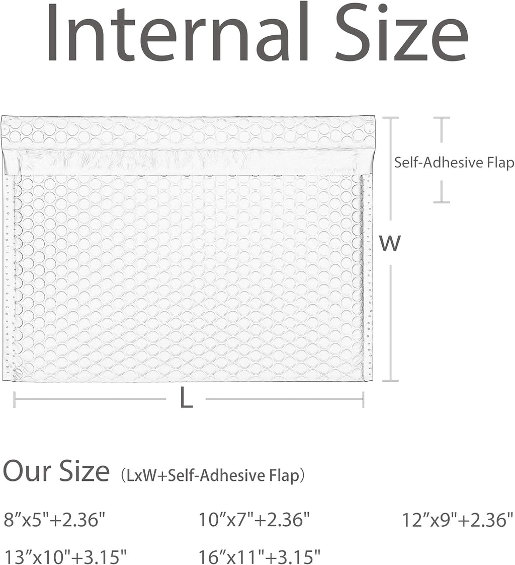 Light Pink Side-Loading Bubble Mailers 12 x 9 Inches,Pack of 27