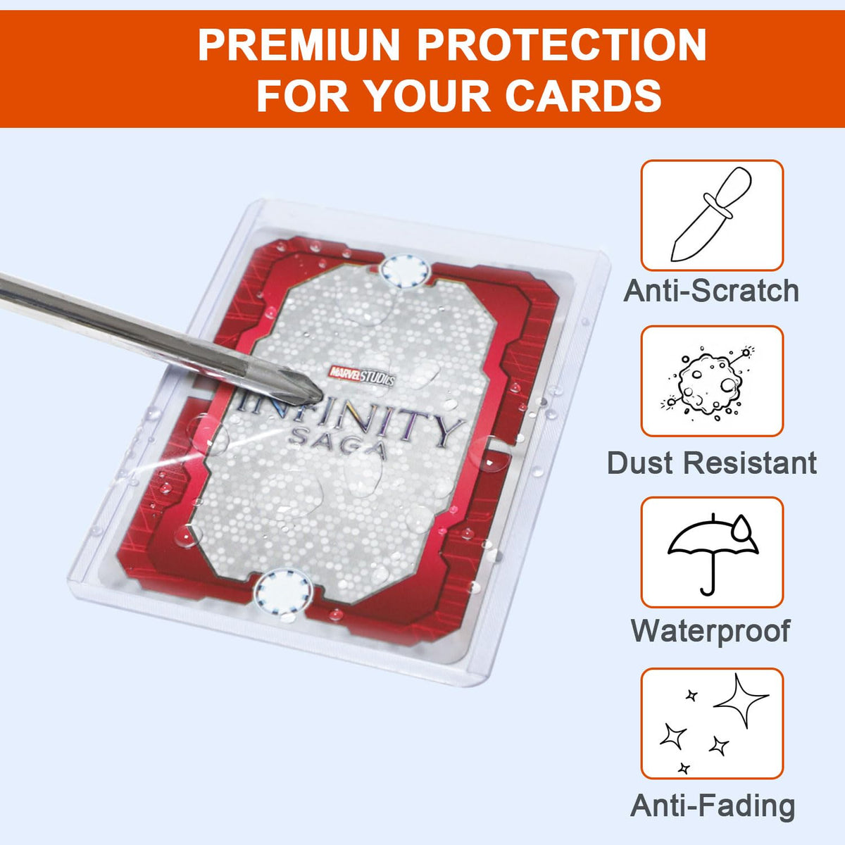 3x4 Clear Hard+Soft Card Sleeves for Various Types Cards