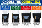 K-TEC 2"x3" Downspout to 3" Round Drain Pipe Adapter – 2x3x3, Black