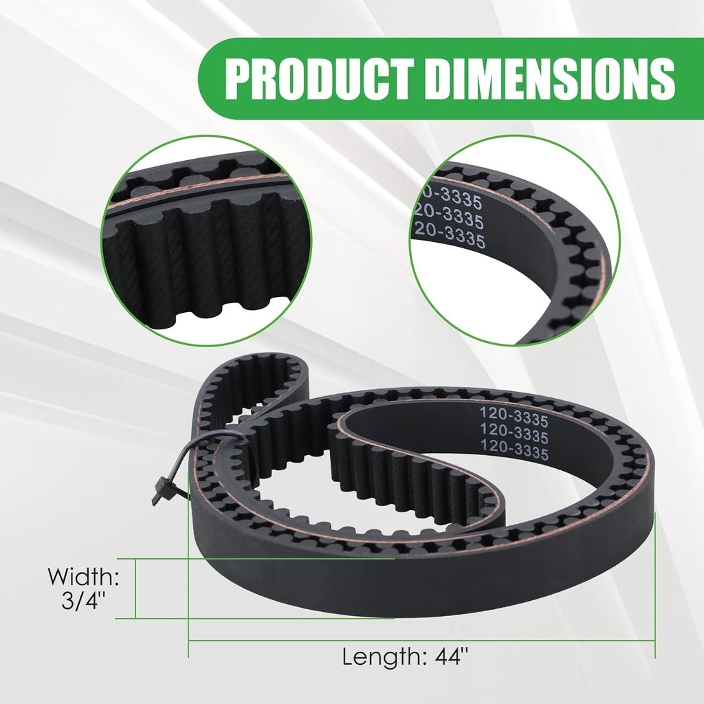 120-3335 Lawn Mower Belt Fit for Toro Timemaster & Exmark 30" Deck Mowers Replace# 265-610 (3/4" X 44")