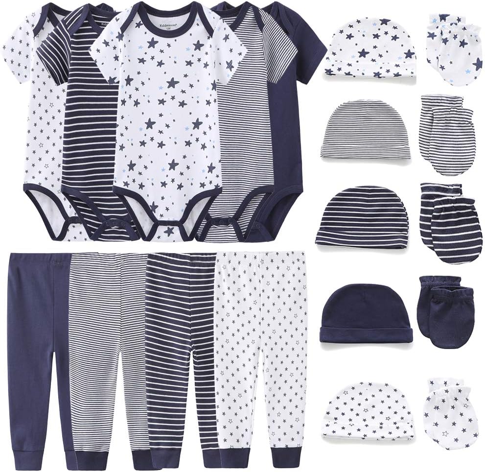 Unisex Baby Layette Essentials Giftset Clothing Set 19-Piece For Newborn Baby