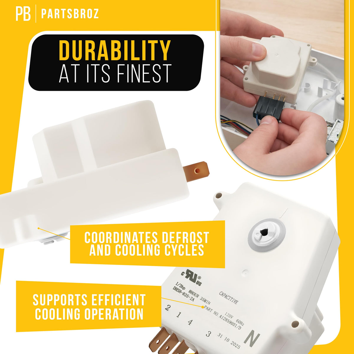 Refrigerator Defrost Timer for Frigidaire FFTR1820VB0