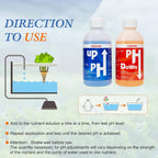 Hydroponics pH Up Down Solution pH Control Kit pH Adjuster | Aquaponic, Balance Nutrient Solution, Include pH Test