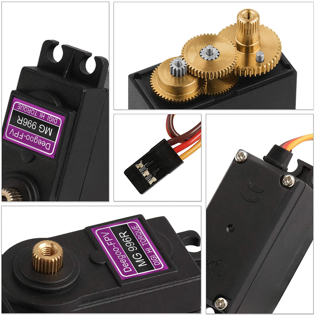 Deegoo-FPV MG996R Full Copper Gear Digital Servos, 4-Pack