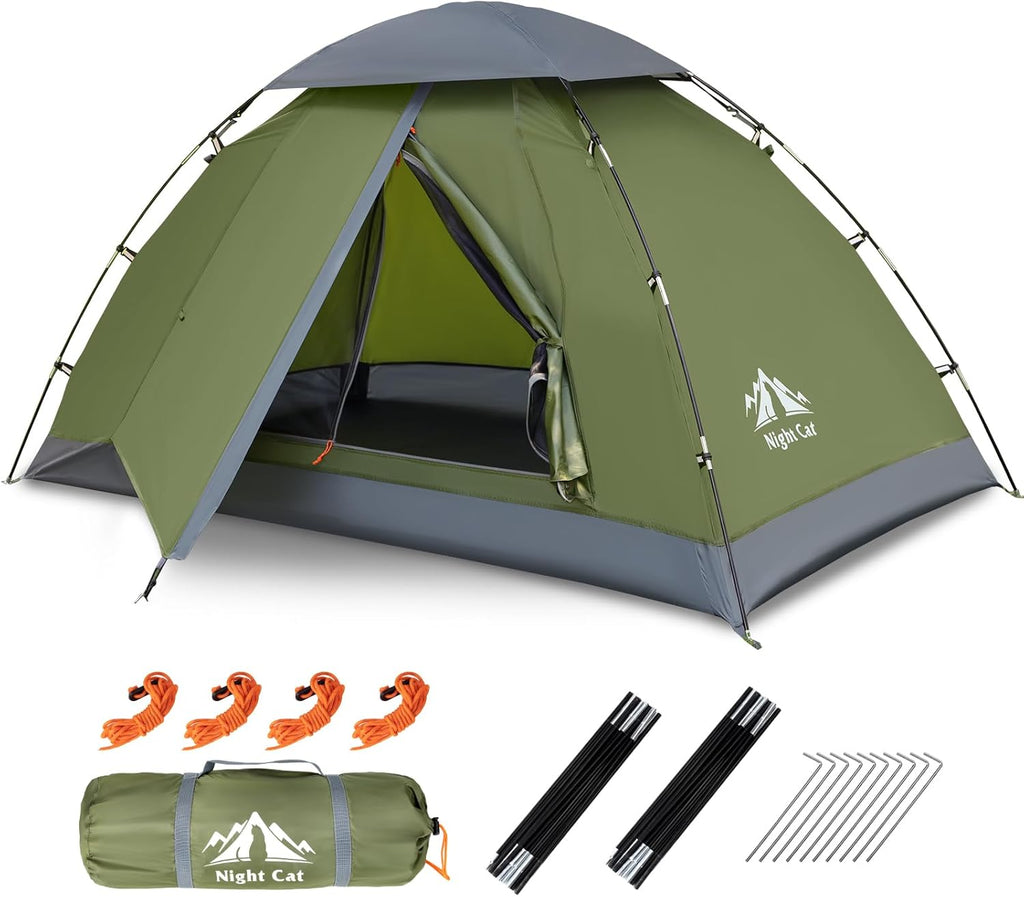 Upgraded Backpacking Tents 1 2 Persons Easy Clip Setup Camping Tent Adults Scouts Heavy Rainproof Compact Lightweight