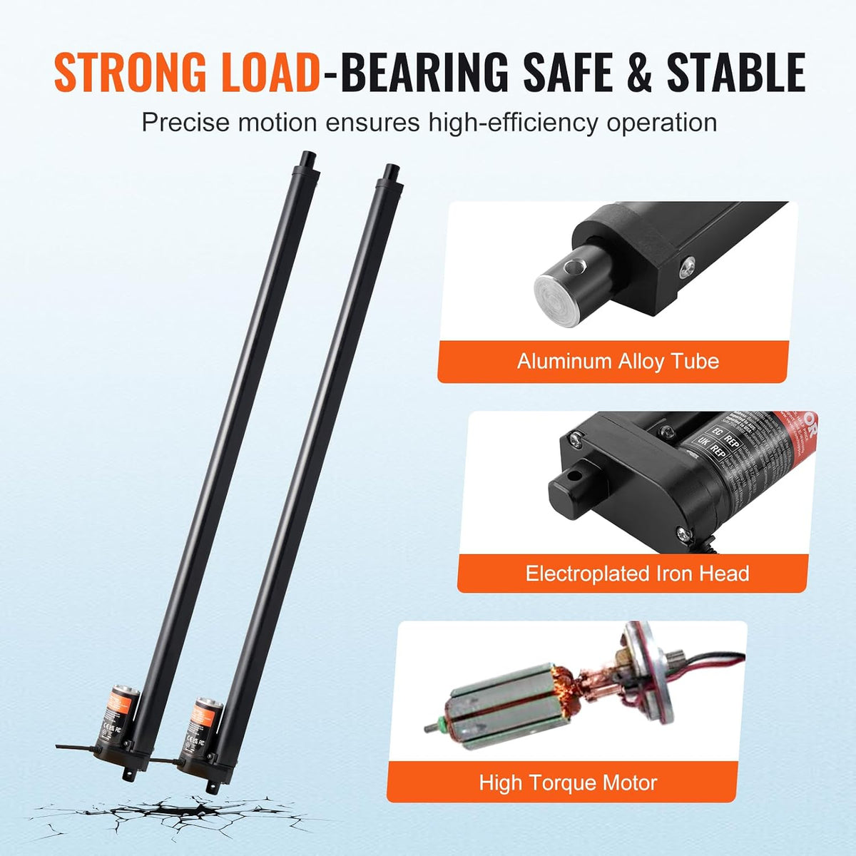 VEVOR 2PCS Linear Actuator Kit, 30 Inch High Speed 0.35"/s Linear Motion Actuator 110V, 220lbs/1000N Linear Actuator for TV/Table/Sofa Lifting, IP54 Protection - Wireless Remote Control Included