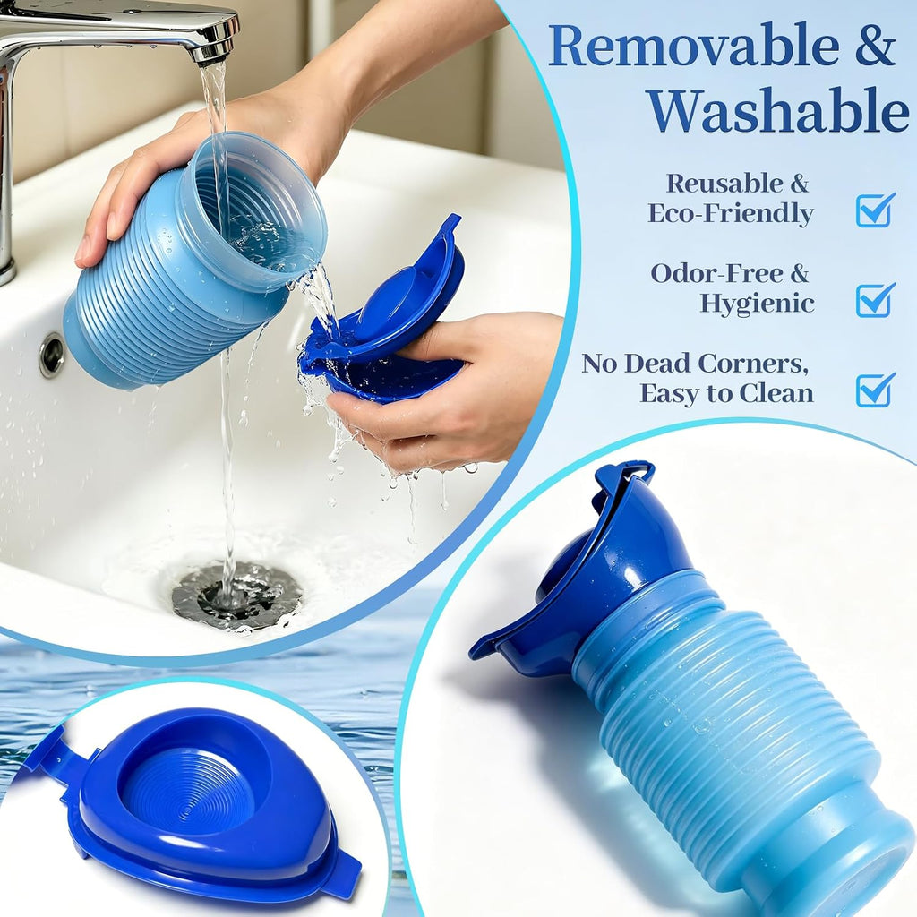 Scalable Emergency Urinal, 750ml Portable Toilet for Car, Portable Mini Outdoor Camping Travel Shrinkable Personal