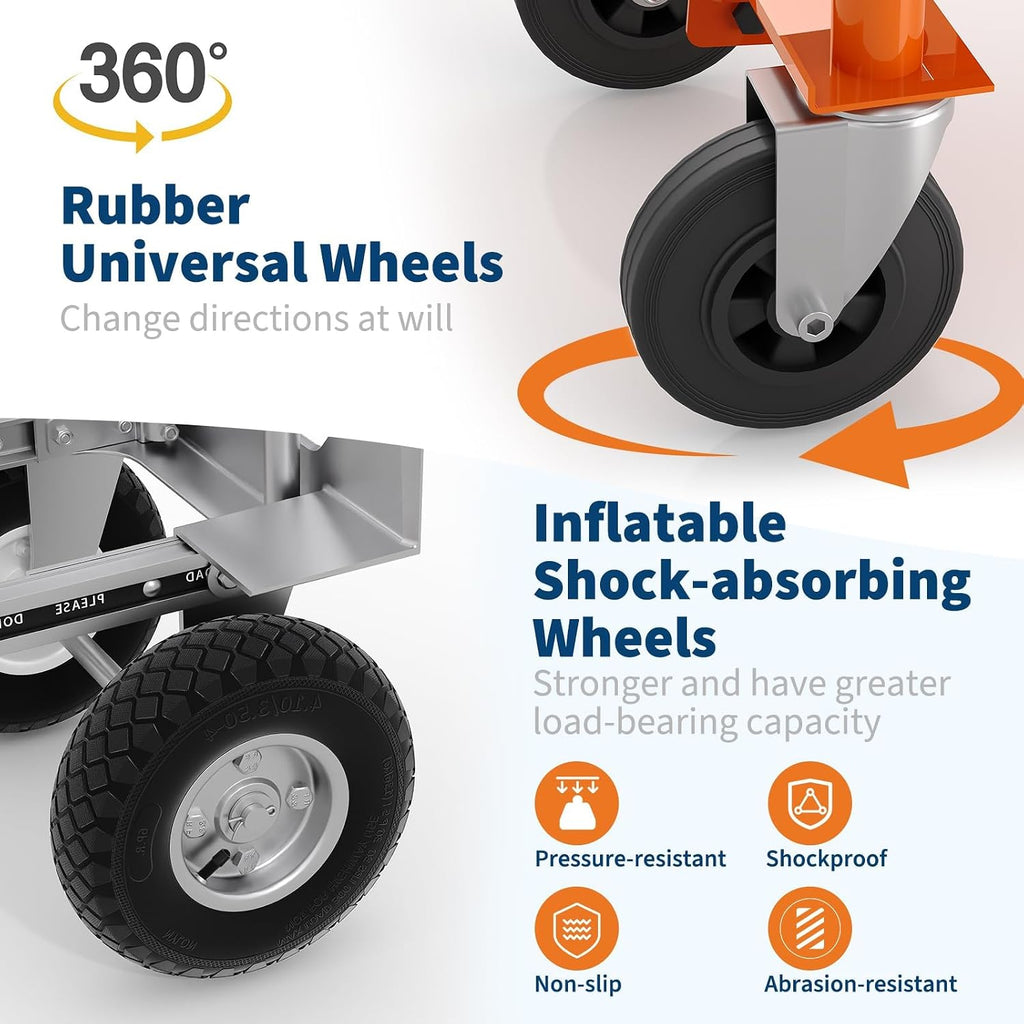 4 in 1 Convertible Hand Truck, Aluminum Hand Trucks 1000 Lb Capacity, Convertible Hand Truck with Wheels, Elastic
