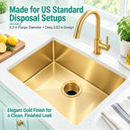 Lonsince Extended Garbage Disposal Flange for Kitchen Sink,Gold Color