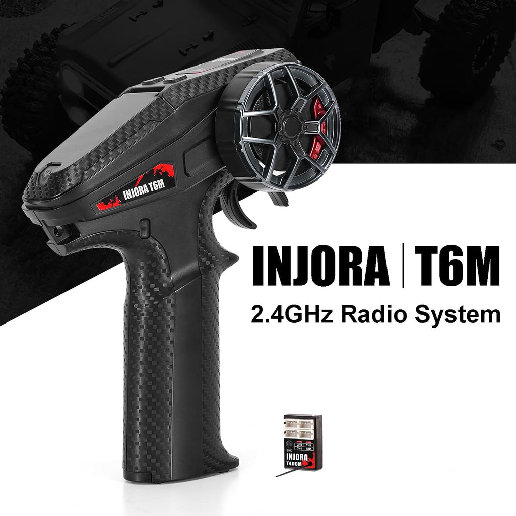 T6M 2.4GHz Transmitter with 4CH Receiver for 1/30 1/24 1/18 RC Car