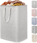 1 Pack Laundry Basket 80L Each, Collapsible Clothes Hamper with Reinforced Handles, Freestanding Waterproof Design