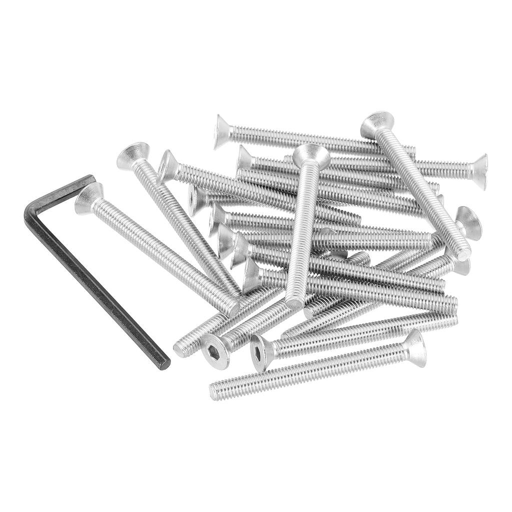 PATIKIL 20 Pcs #10-32 x 2 Flat Head Socket Cap Screws Machine Screws