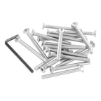 PATIKIL 20 Pcs #10-32 x 2 Flat Head Socket Cap Screws Machine Screws