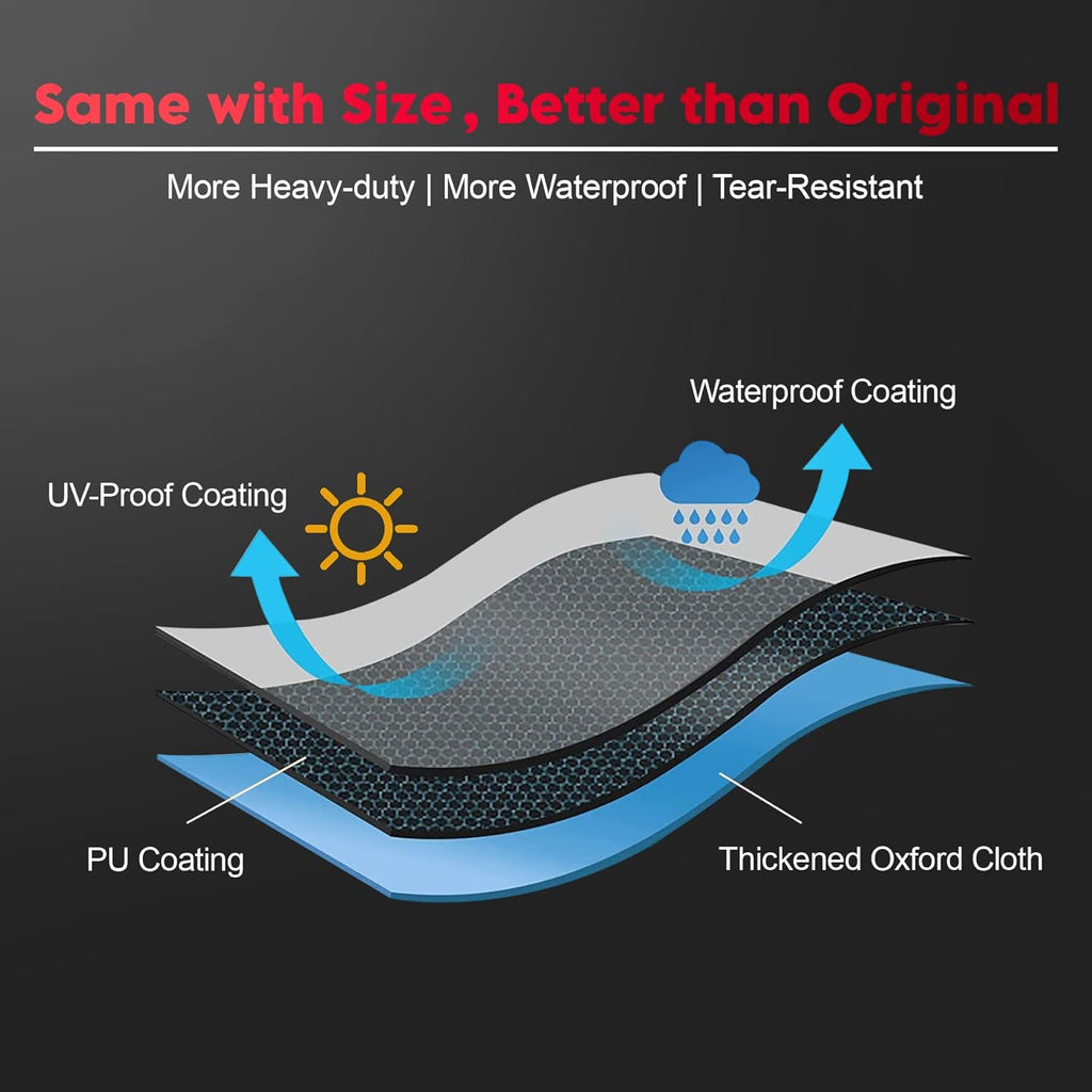 Push Lawn Mower Cover - Walk Behind Lawn Mower Covers Waterproof Heavy Duty, 600D Outdoor Push Mower Cover Universal