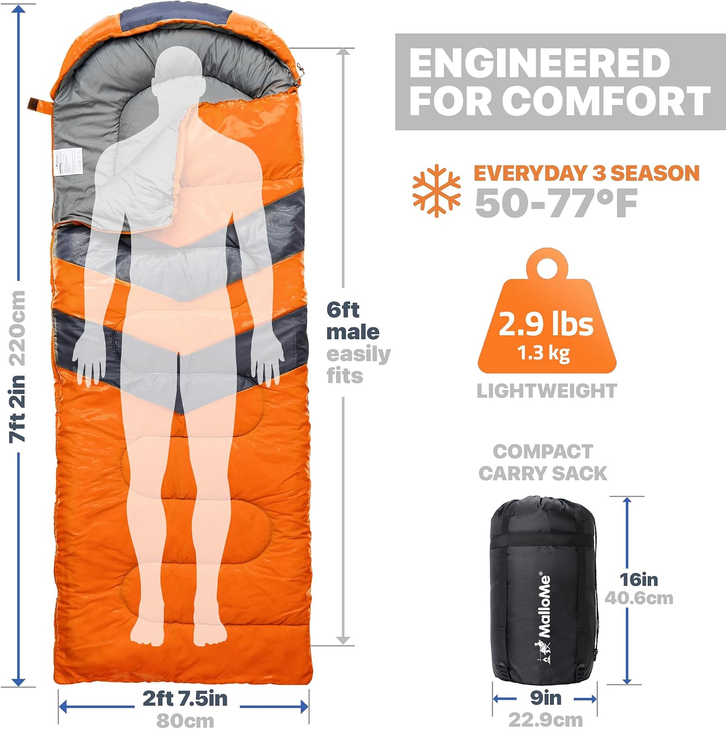 Sleeping Bags for Adults Cold Weather & Warm - Backpacking Camping Sleeping Bag for Kids, Girls, Boys - Lightweight