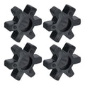 uxcell 4pcs L099/L100 Jaw Coupling Insert, Flexible Solid Type NBR Rubber Jaw Coupling Center Inserts for L Jaw Coupling L-Jaw Coupler Set, Black, Red