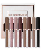 8 Colors Matte Liquid Eyeshadow Set, Neutral Nude Shades