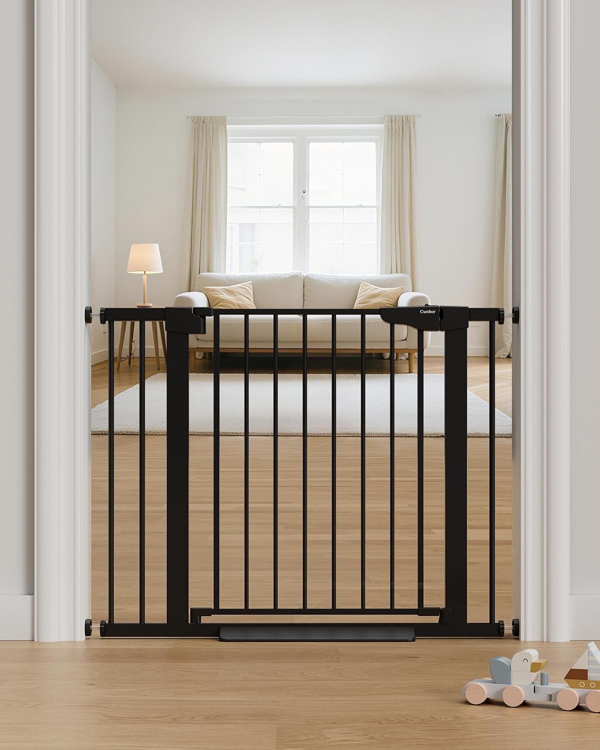 29.7-40.6" Baby Gate for Stairs, Mom's Choice Awards Winner-Dog Gate for Doorways, Pressure Mounted Auto-Close Pet