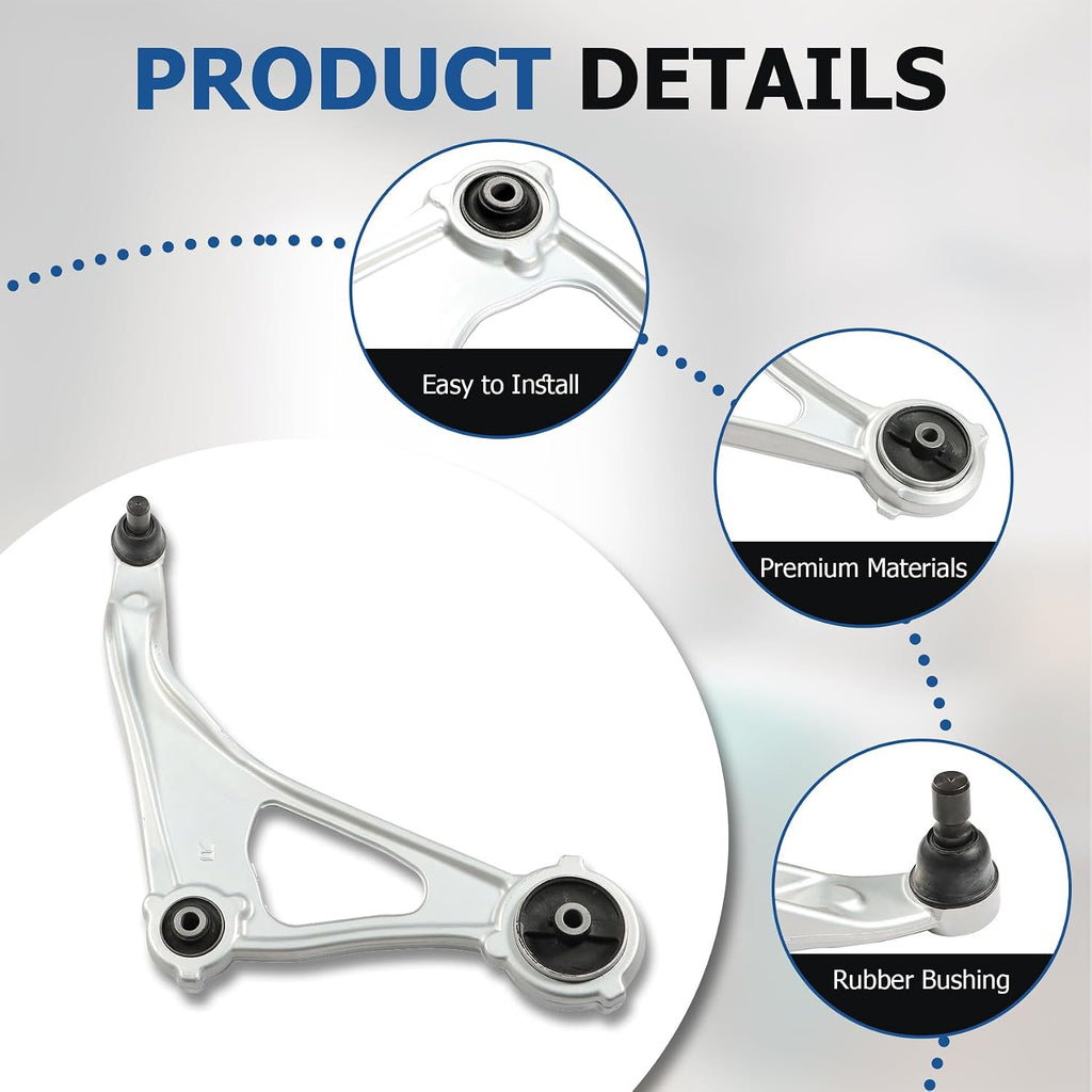 WFLNHB Front Lower RK622838 Suspension Control Arm and Ball Joint Assembly Right Side Replacement for Nissan Altima Maxima 2016-2019