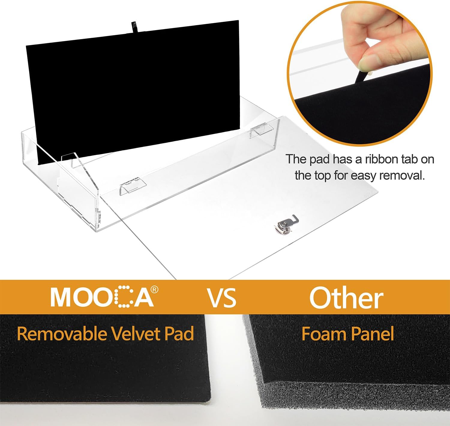 Lockable Premium Acrylic Display Cases for Collectibles with a Luxurious Removable Pad, Ideal for Showcasing